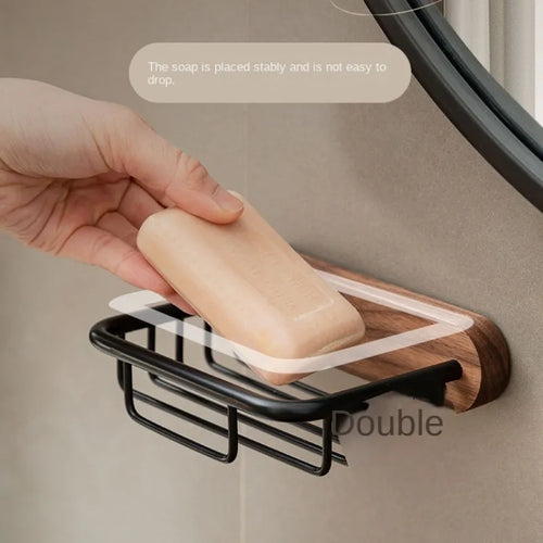 étagère murale en bois pour rangement de savon - vue 5 sur 10