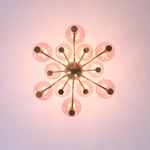 plafonnier led suspendu design moderne boule de verre luminaire décoratif - vue 3 sur 14