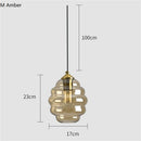 suspension en verre teinté design moderne pour éclairage intérieur