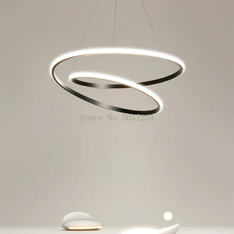 lustre circulaire minimaliste pour éclairage moderne intérieur - vue 3 sur 10