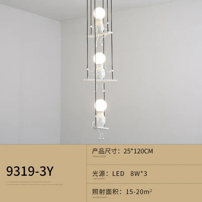 suspension moderne en fer pour décoration nordique - vue 16 sur 22