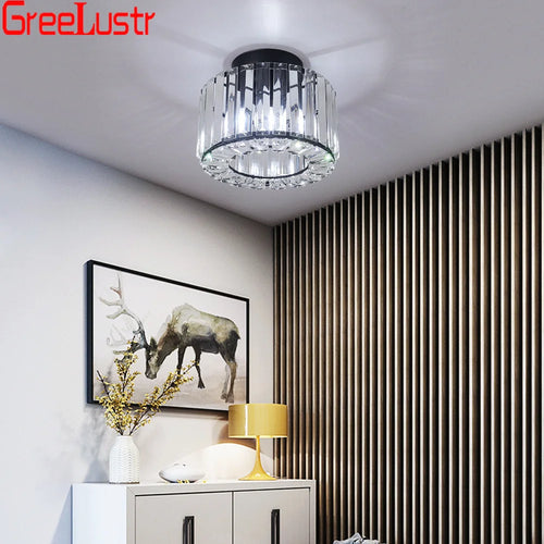 Plafonnier moderne en cristal avec led - vue 5 sur 12