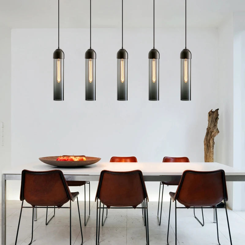 Suspension LED moderne en verre gris - vue 10 sur 12
