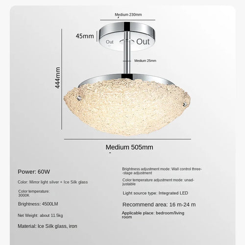 suspension moderne en acier inoxydable avec barre en cristal minimaliste - vue 9 sur 9