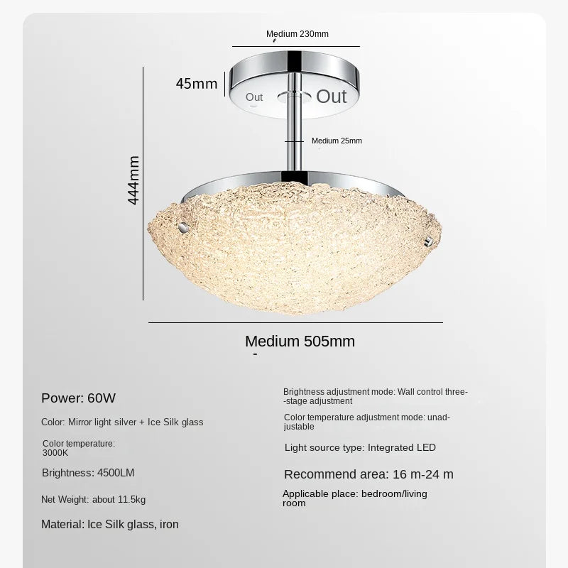 suspension moderne en acier inoxydable avec barre en cristal minimaliste - vue 9 sur 9