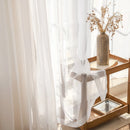 Voilage tulle moderne transparent pour fenêtre salon décoration