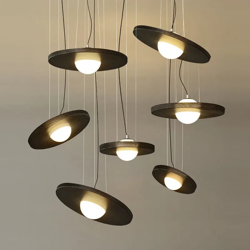 Modern minimalist restaurant chandelier designer, personalized coffee shop bar counter decoration lighting, bedroom bedside lamp - vue 3 sur 9