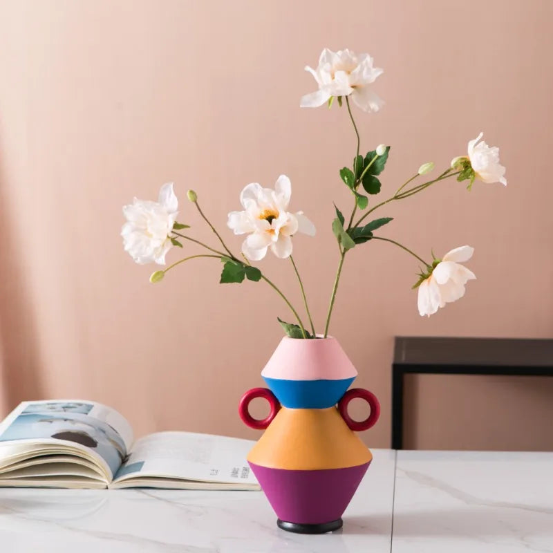 vase en céramique moderne pour décoration florale élégante - vue 2 sur 8