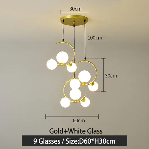 lampe boule en verre nordique décorative et créative