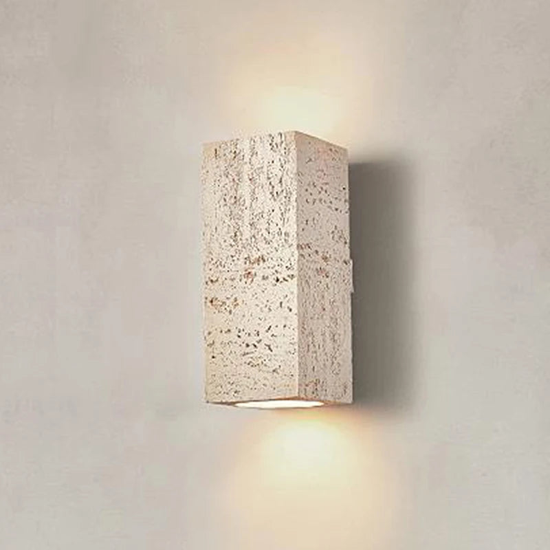 Applique Led Wabi-sabi carrée en ciment nordique - vue 3 sur 11