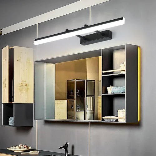 lampe de miroir led minimaliste moderne réglable et rétractable - vue 2 sur 14