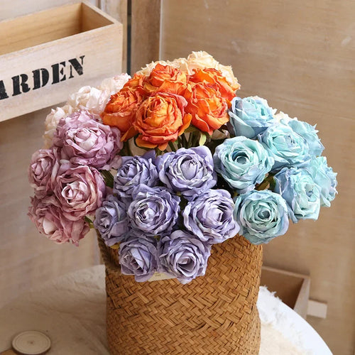 bouquet de roses artificielles pour décoration et photographie - vue 3 sur 13