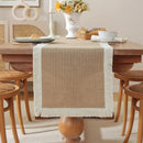 Chemin de table macramé rustique beige style bohème