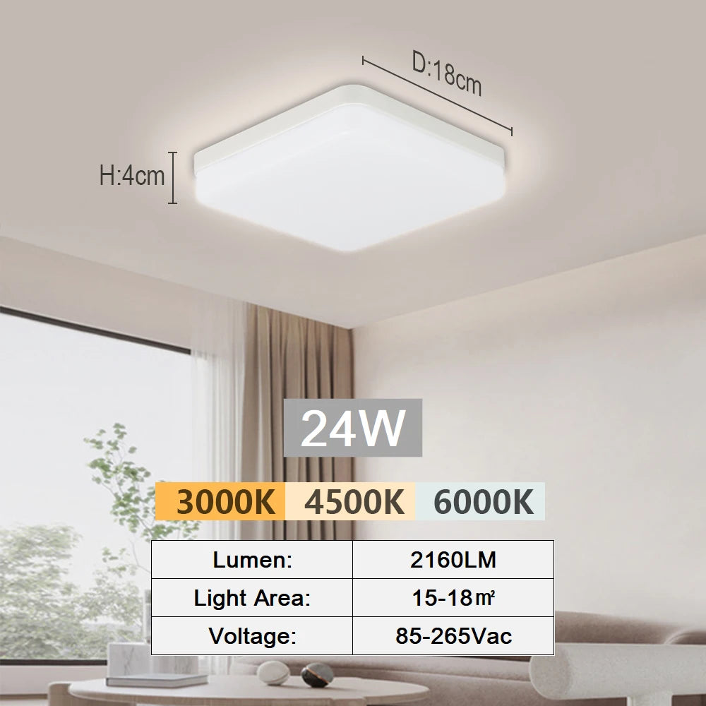 Tuya Smart LED plafonnier App commande vocale Alexa Google télécommande plafonniers carrés salon chambre éclairage - vue 20 sur 22