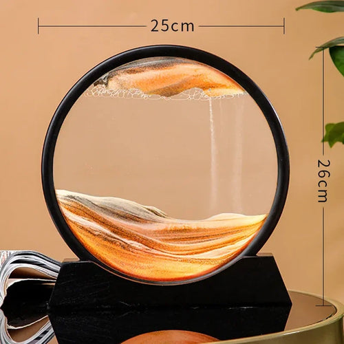 sablier en verre 3d paysage de sable en mouvement décoration artistique - vue 27 sur 54