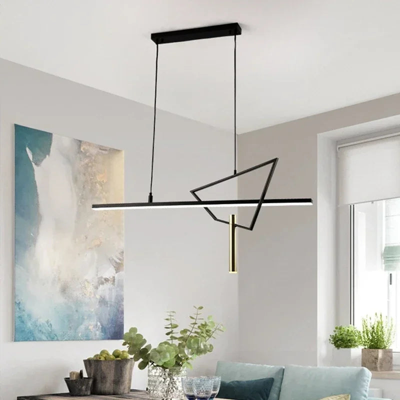 suspension géométrique en led pour intérieur moderne et élégant - vue 3 sur 7