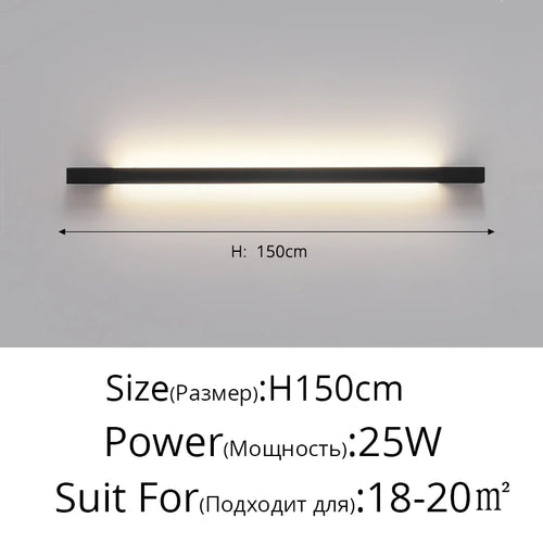 Applique murale à bande LED minimaliste moderne - vue 15 sur 16