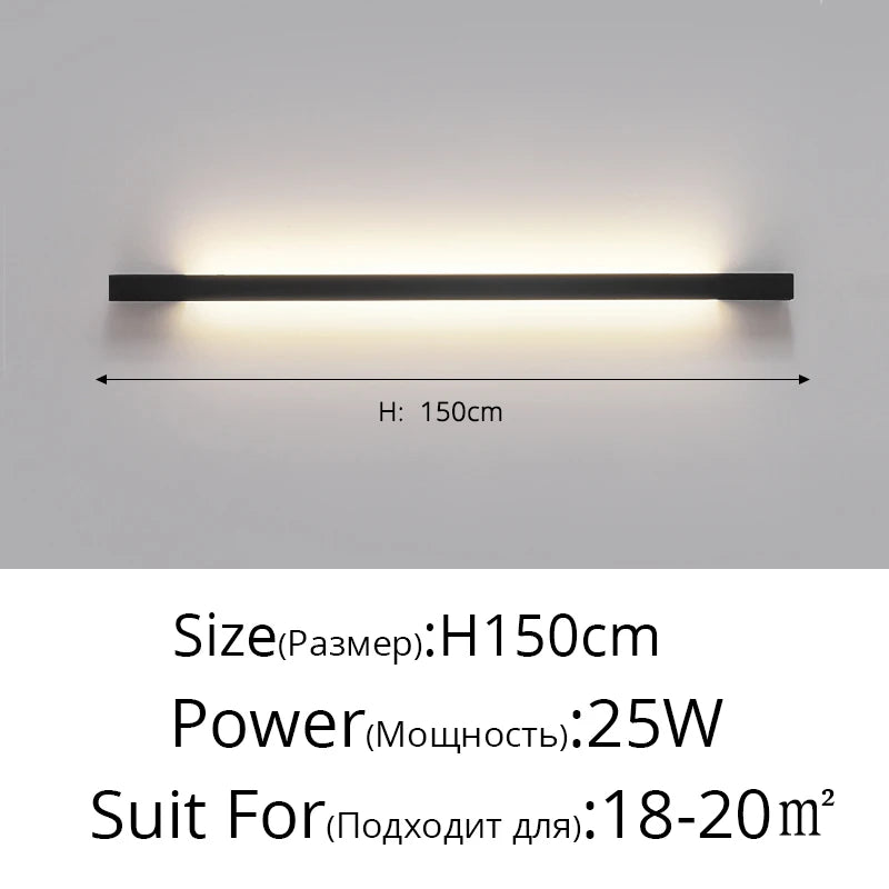 Applique murale à bande LED minimaliste moderne - vue 15 sur 16