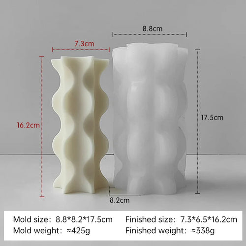 moule silicone bougie aromatique cylindrique pour résine et plâtre - vue 21 sur 20
