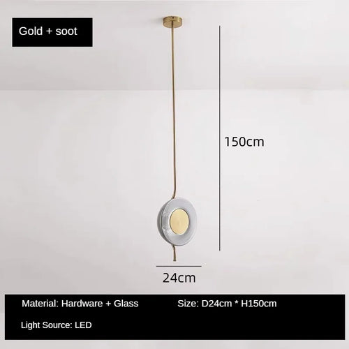 lustre en verre postmoderne créatif minimaliste design lumineux - vue 9 sur 8