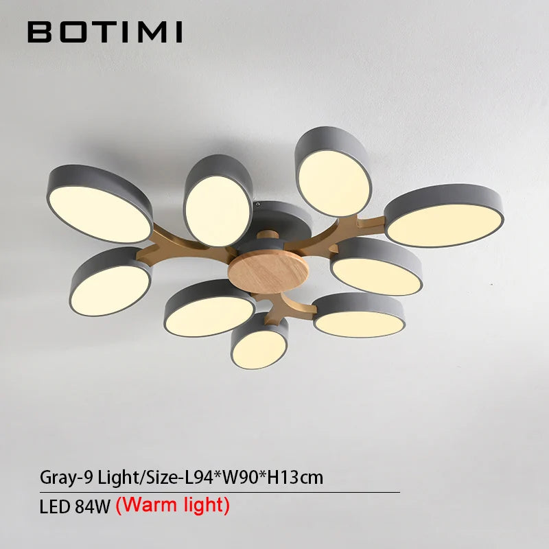 plafonnier LED gris en forme d'arbre - vue 19 sur 32