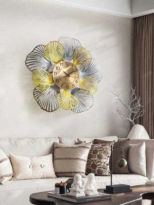 horloge murale en fer forgé pour décoration intérieure artisanale - vue 5 sur 8