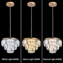 lustre moderne en cristal k9 avec lumière led suspendue