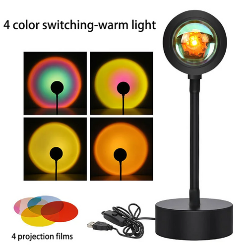 lampe led coucher de soleil veilleuse projecteur ambiance festive - vue 7 sur 9