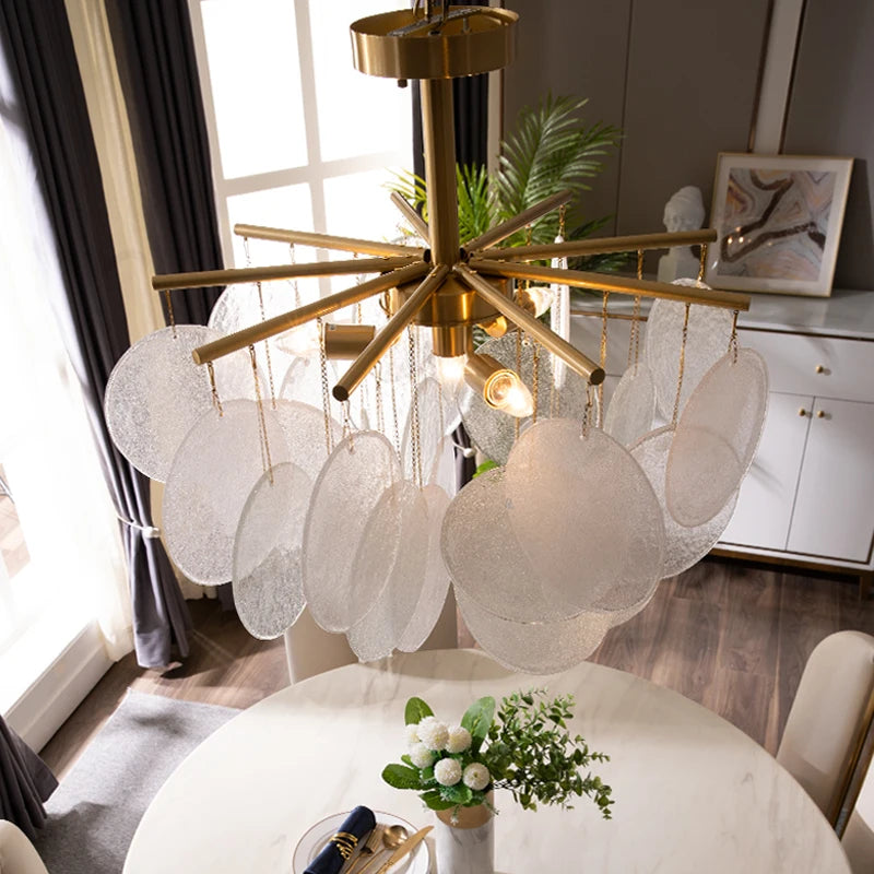 lustre en verre de luxe pour décoration intérieure élégante - vue 5 sur 8
