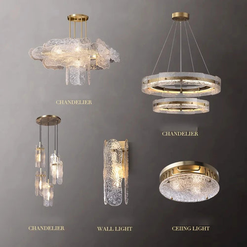suspension moderne en cuivre et verre pour restaurant - vue 4 sur 12