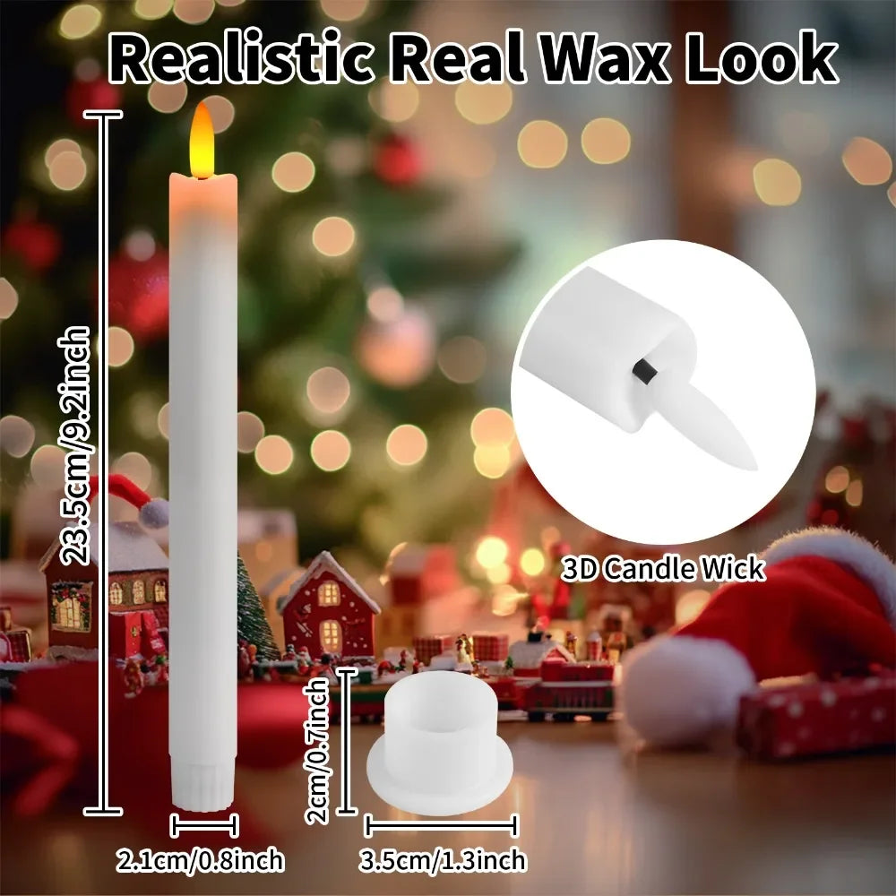 bougies coniques led scintillantes avec télécommande pour fêtes et occasions - vue 2 sur 8