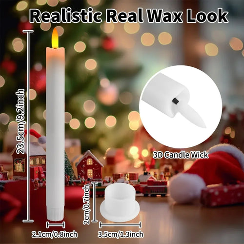 bougies coniques led scintillantes avec télécommande pour fêtes et occasions - vue 2 sur 8