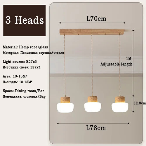 suspension LED en verre design nordique décorative - vue 8 sur 8