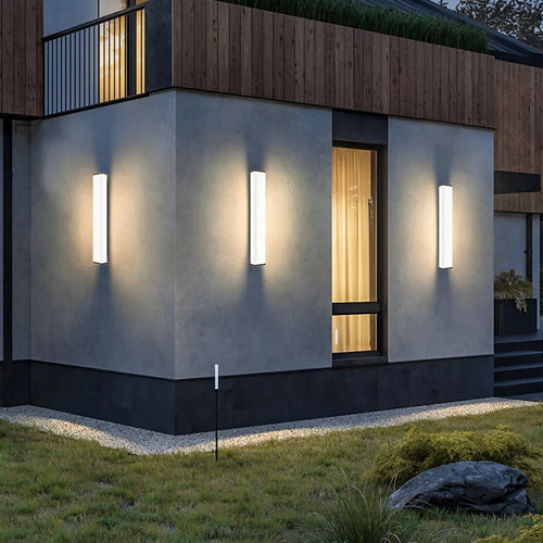 Acier inoxydable LED étanche longue applique murale moderne Ip65 éclairage extérieur jardin Villa balcon ligne lumière mur rondelle lumière 8 - vue 6 sur 8