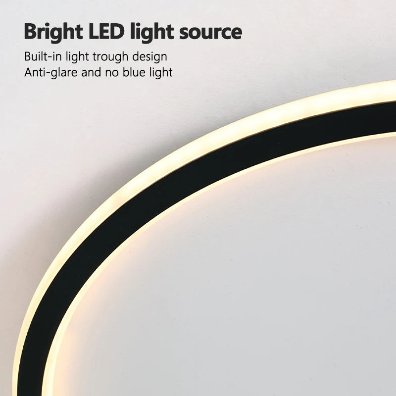 plafonnier minimaliste rond lumineux design créatif moderne - vue 6 sur 10