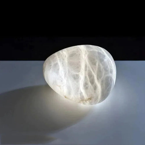 lustre moderne led texture naturelle marbre - vue 5 sur 10