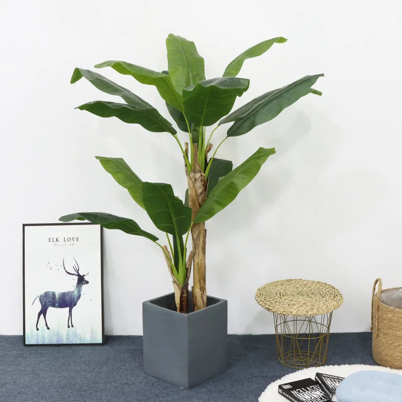 grande plante artificielle bonsaï faux bananier en pot décoration intérieure extérieure - vue 2 sur 15