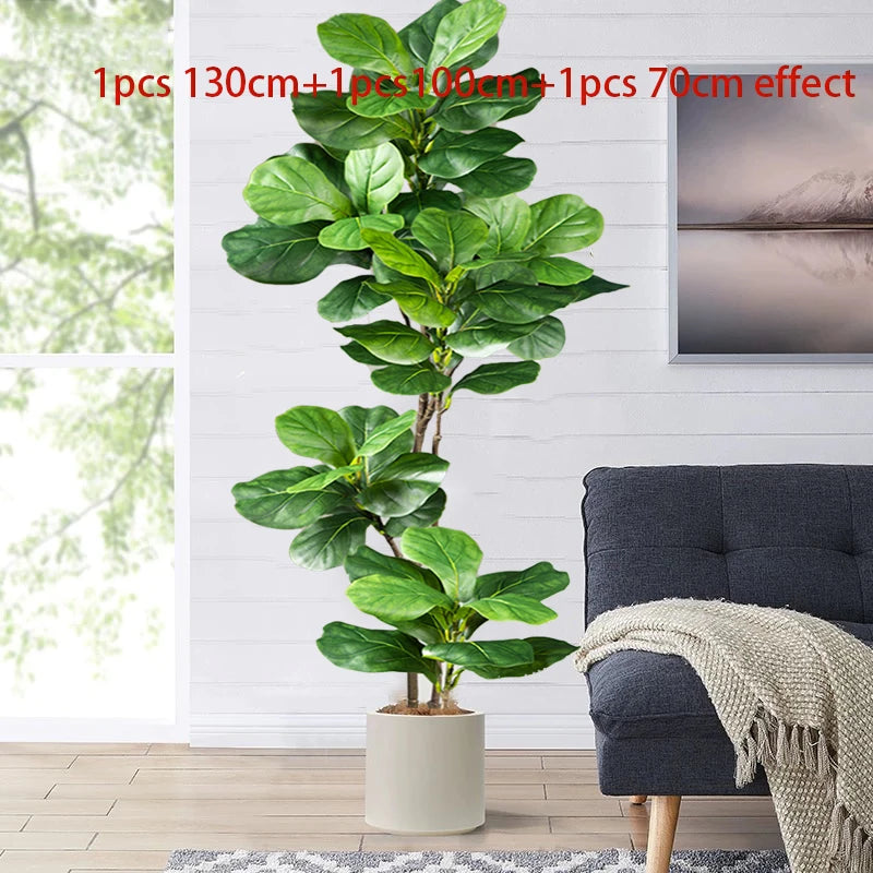 grands ficus artificiels en caoutchouc pour décoration de Noël - vue 2 sur 9