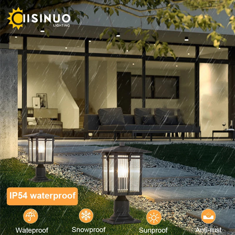lampes d'extérieur en aluminium pour jardin et allée - vue 3 sur 7