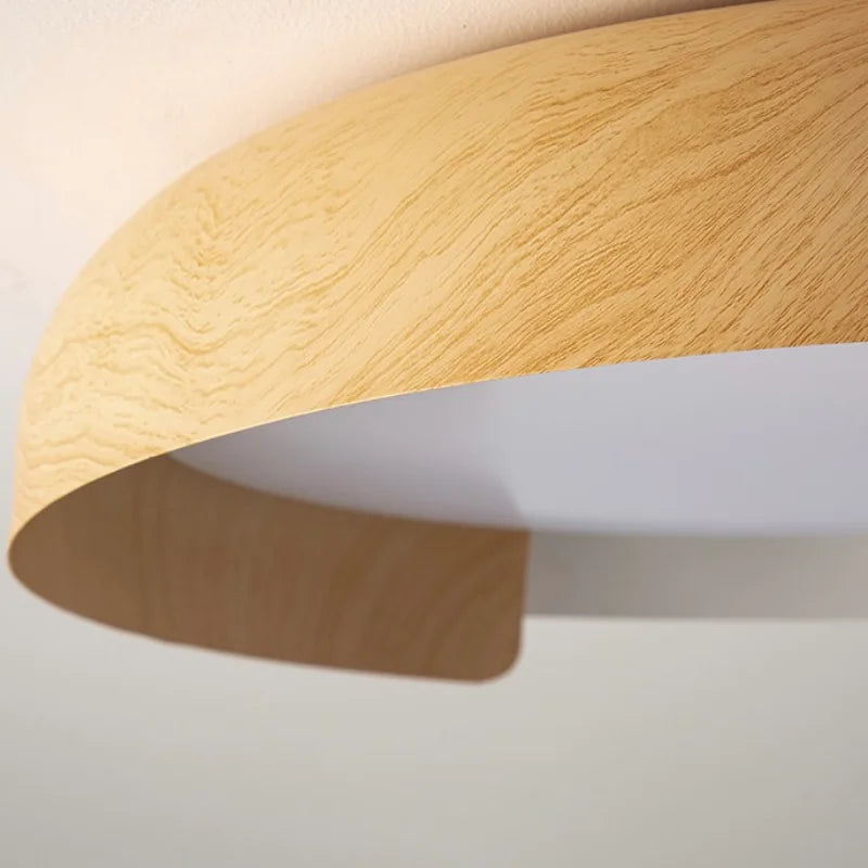 plafonnier nordique en bois pour décoration intérieure et éclairage LED - vue 4 sur 9