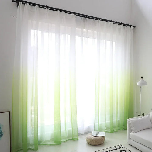 Voilage rideau tulle dégradé moderne salon chambre fenêtre - vue 9 sur 11