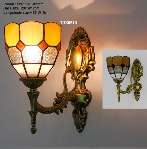 applique murale baroque en verre teinté à fleurs turques - vue 17 sur 18
