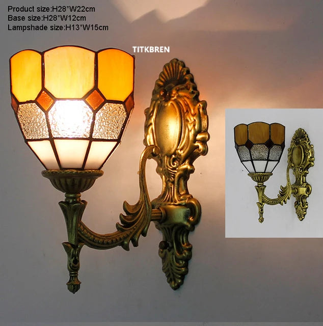 applique murale baroque en verre teinté à fleurs turques - vue 16 sur 18