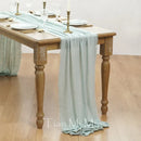 Chemin de table coton gaze style vintage mariage