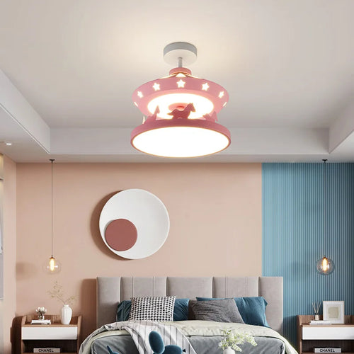 lustre moderne minimaliste pour chambre d'enfant lumineux et chaleureux - vue 4 sur 8