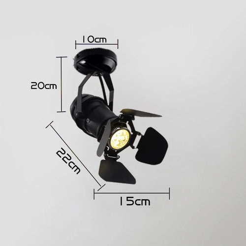 plafonnier led moderne style industriel rétro pour bar et café - vue 13 sur 13