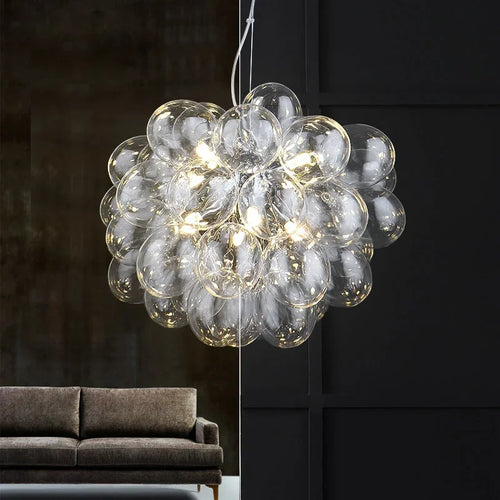 lustre moderne en verre pour décoration intérieure créative - vue 2 sur 16
