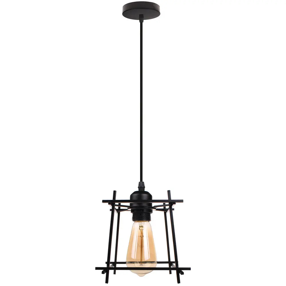 suspension vintage en métal abat-jour cage pour éclairage intérieur - vue 23 sur 24