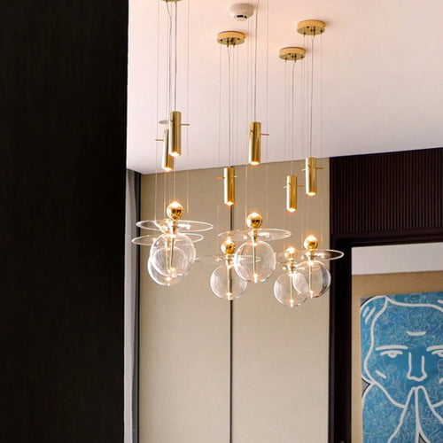 lustre en verre design post-moderne pour décoration intérieure - vue 3 sur 8