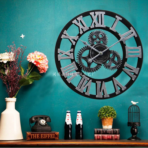 autocollants muraux rétro pour décoration horloge alarme tendance - vue 5 sur 7